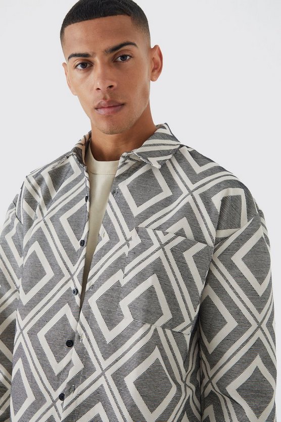Boxy Jacquard Overshirt