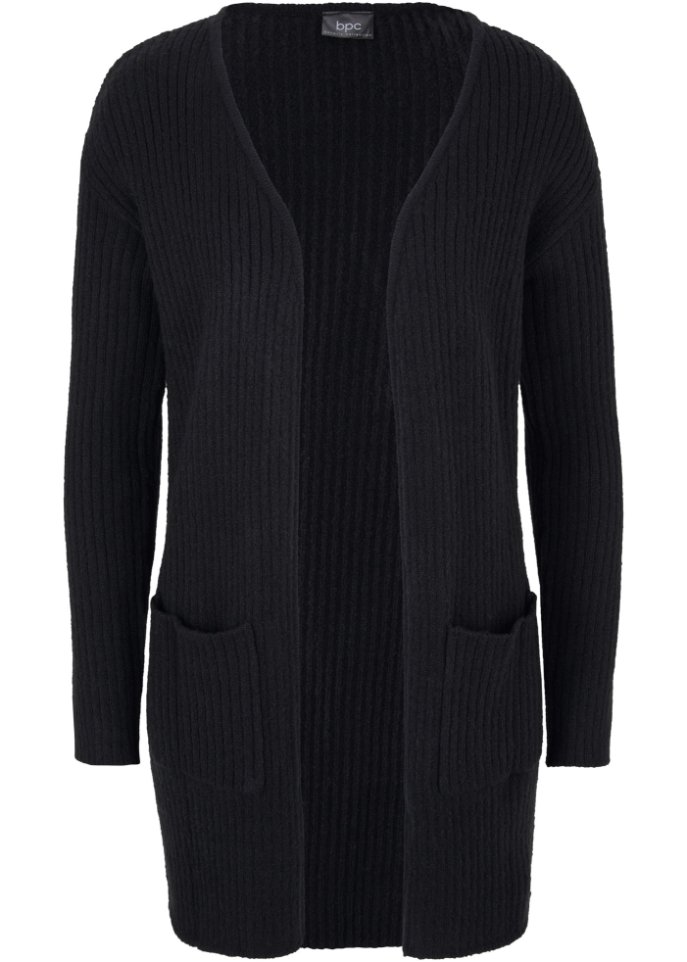 Strickjacke in breiter Rippenstruktur