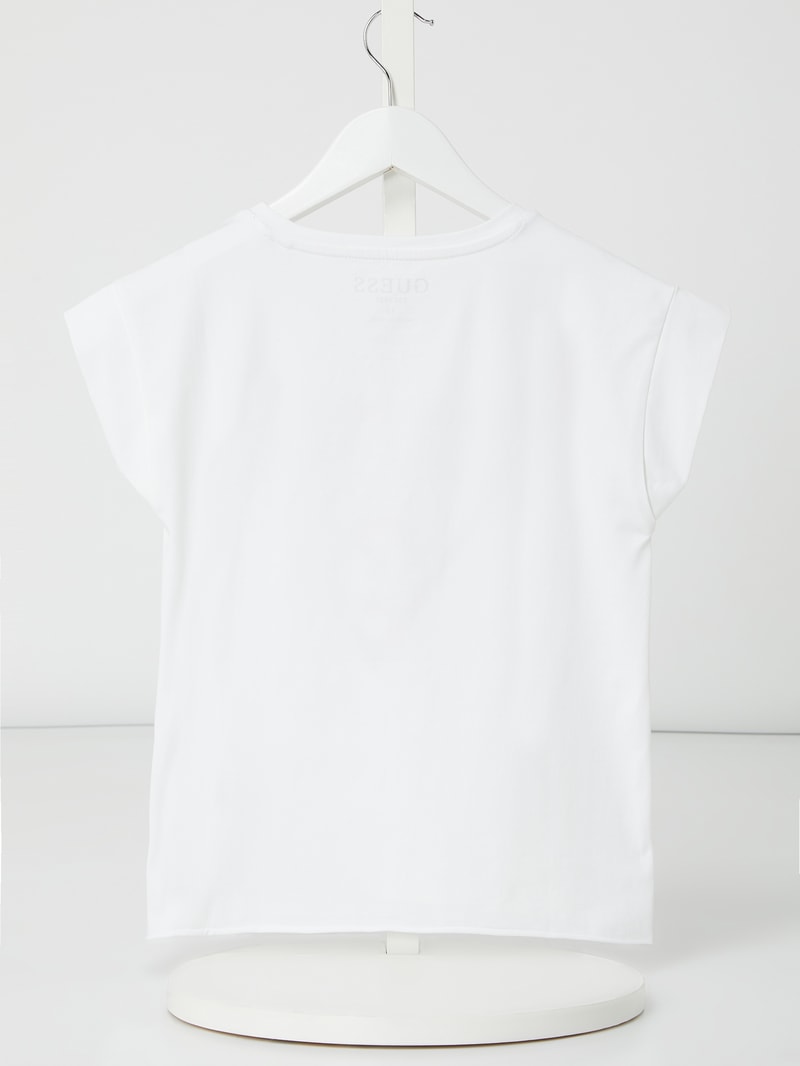 T-Shirt mit Logo-Print in weiß