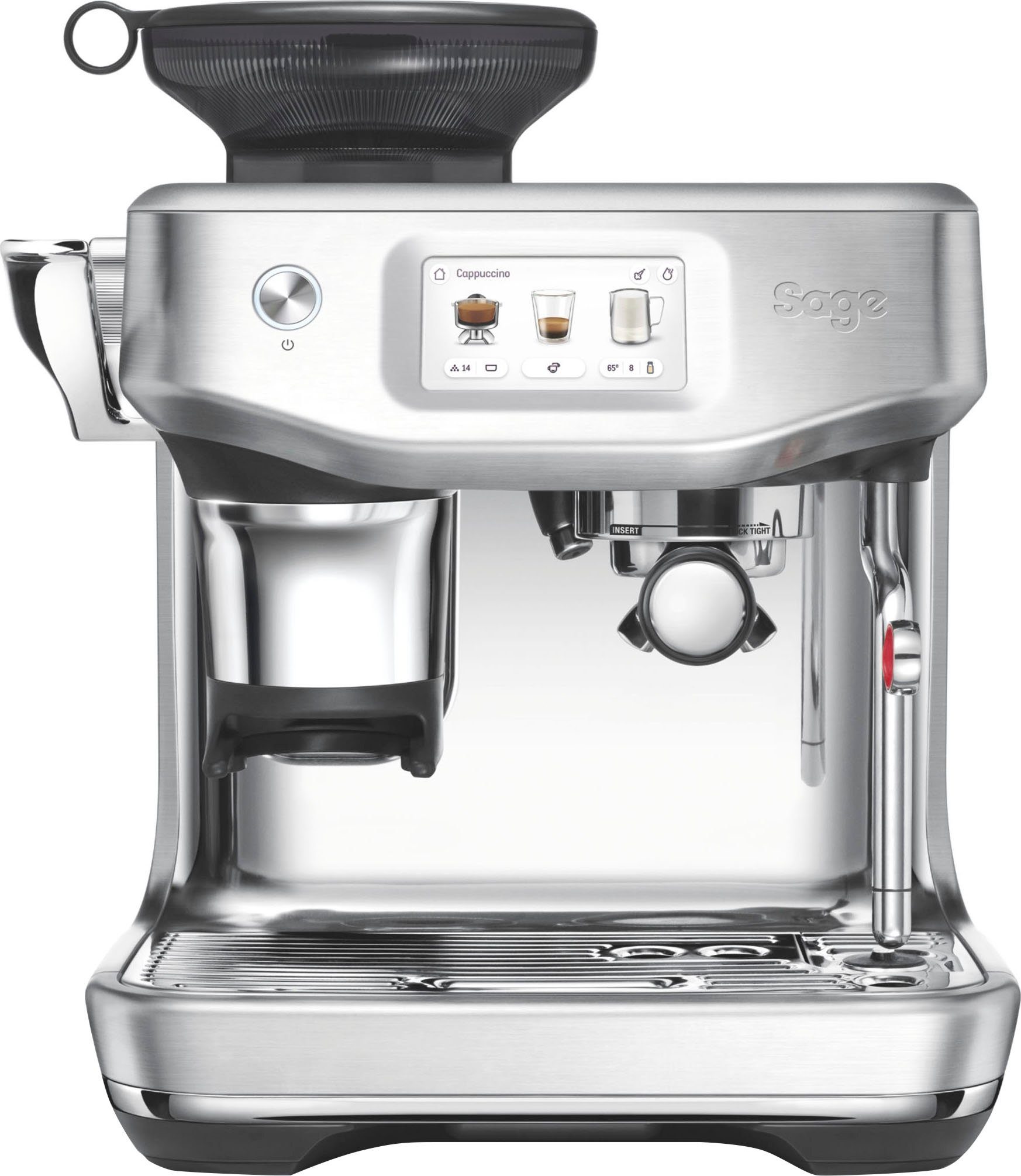 Sage Siebträgermaschine SES881BSS, the Barista Touch Impress