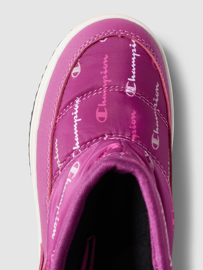 Boots mit Allover-Logo Modell 'FLAKEY' in pink