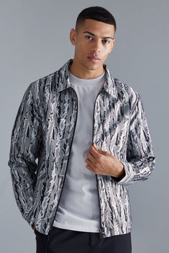 Kastiges Jacquard Overshirt