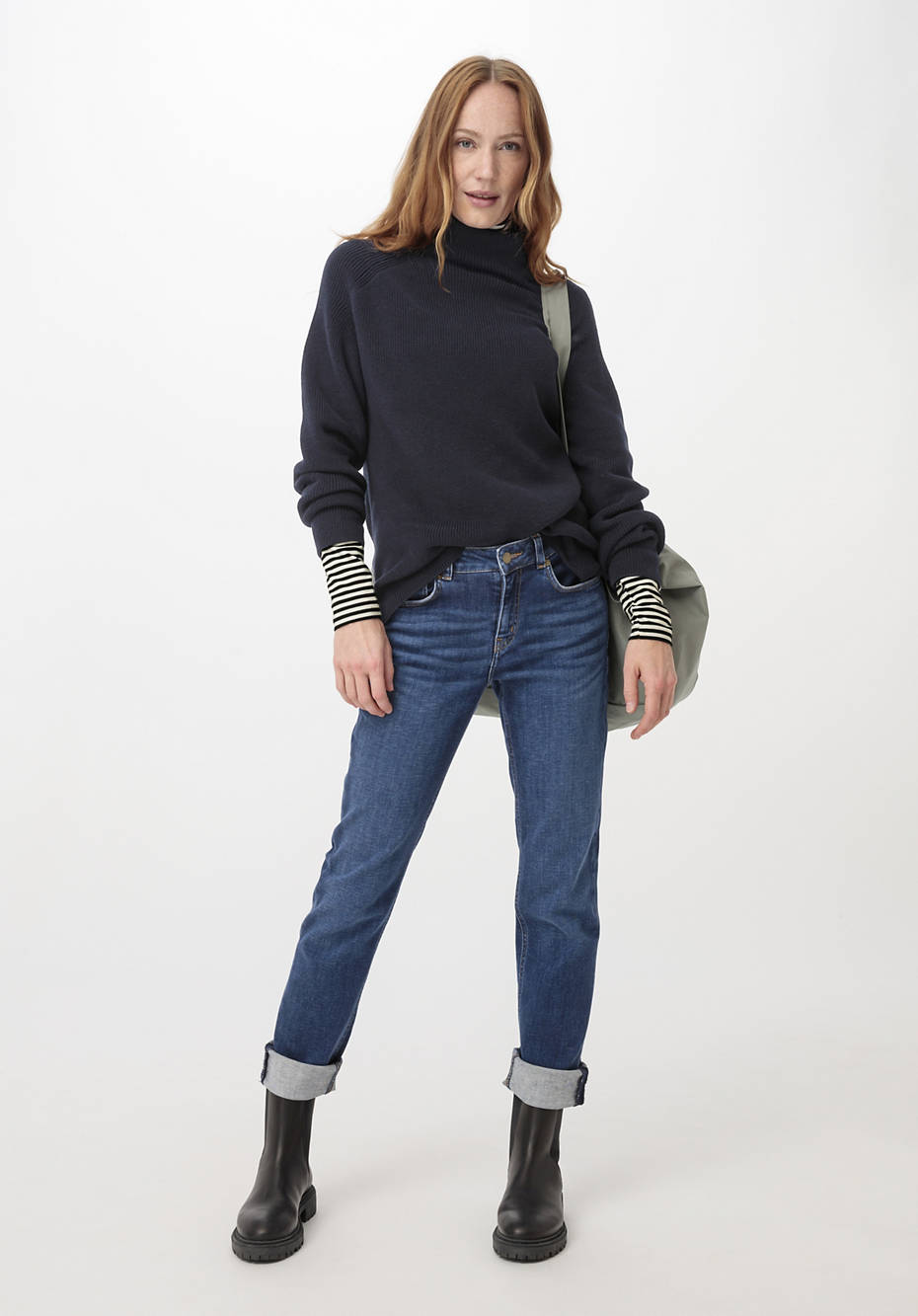 Rollkragenpullover aus reiner Bio-Baumwolle
