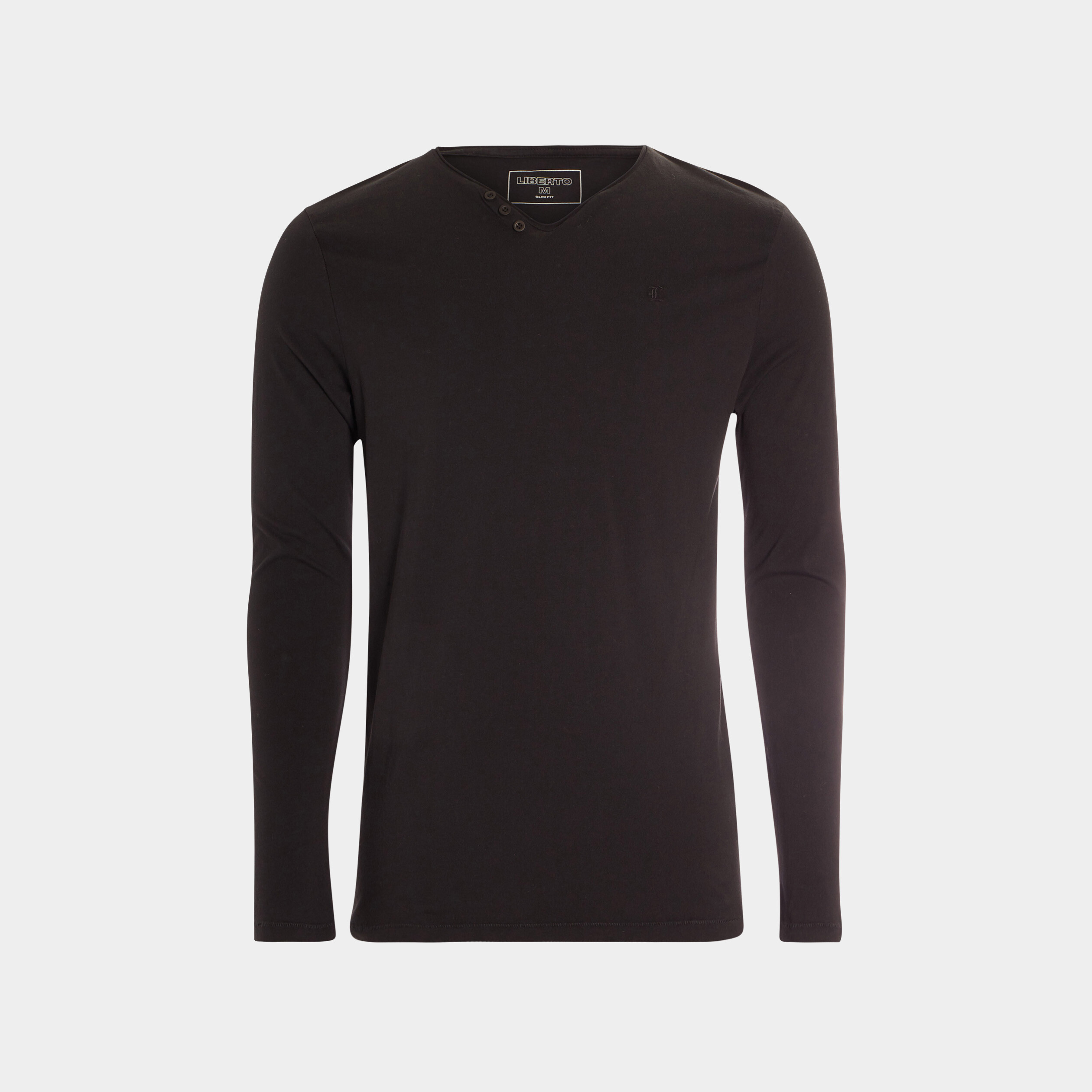 T-shirt manches longues Liberto noir homme | La Halle