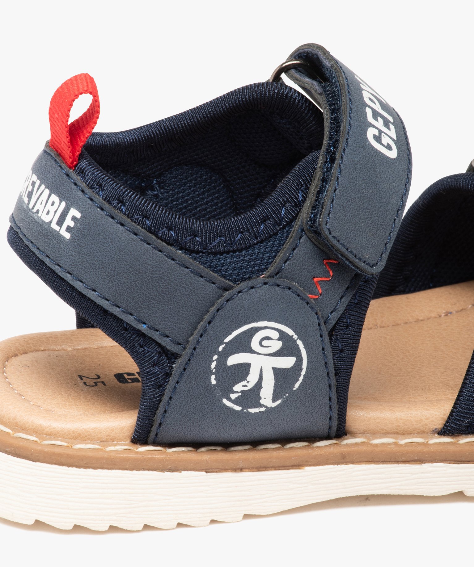 Sandales Garçon à brides scratch – Gepy marine | GEMO
