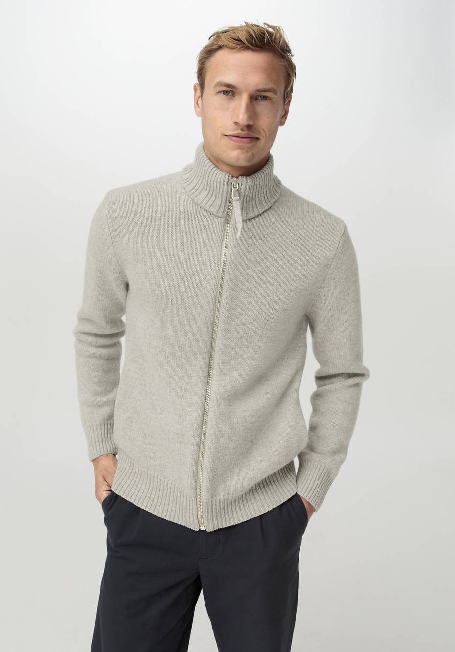 Zip-Jacke aus reiner Bio-Lambswool