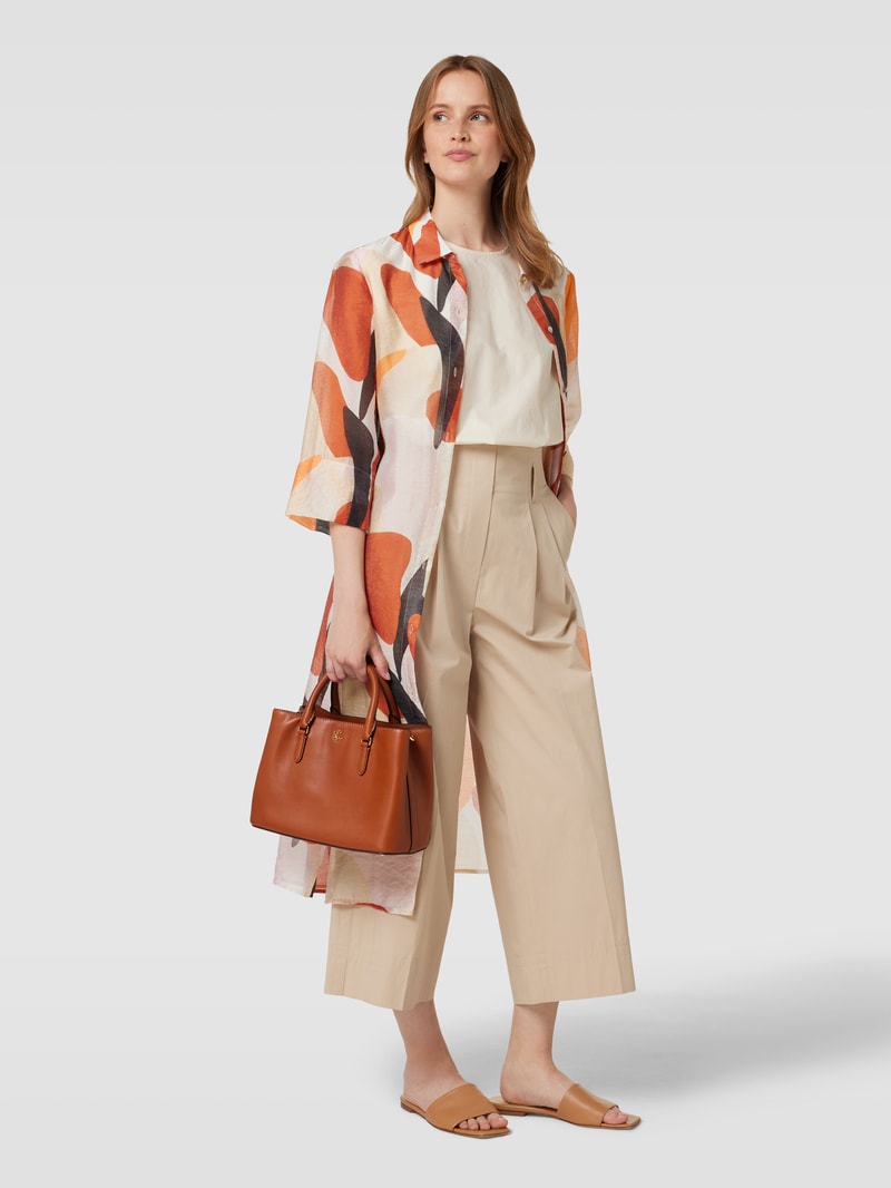 Handtasche aus echtem Rindsleder Modell 'MARCY' in cognac