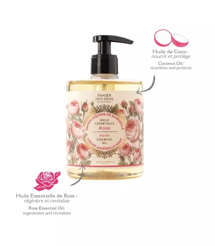 SAVON LIQUIDE DE MARSEILLE Rose Restructurante