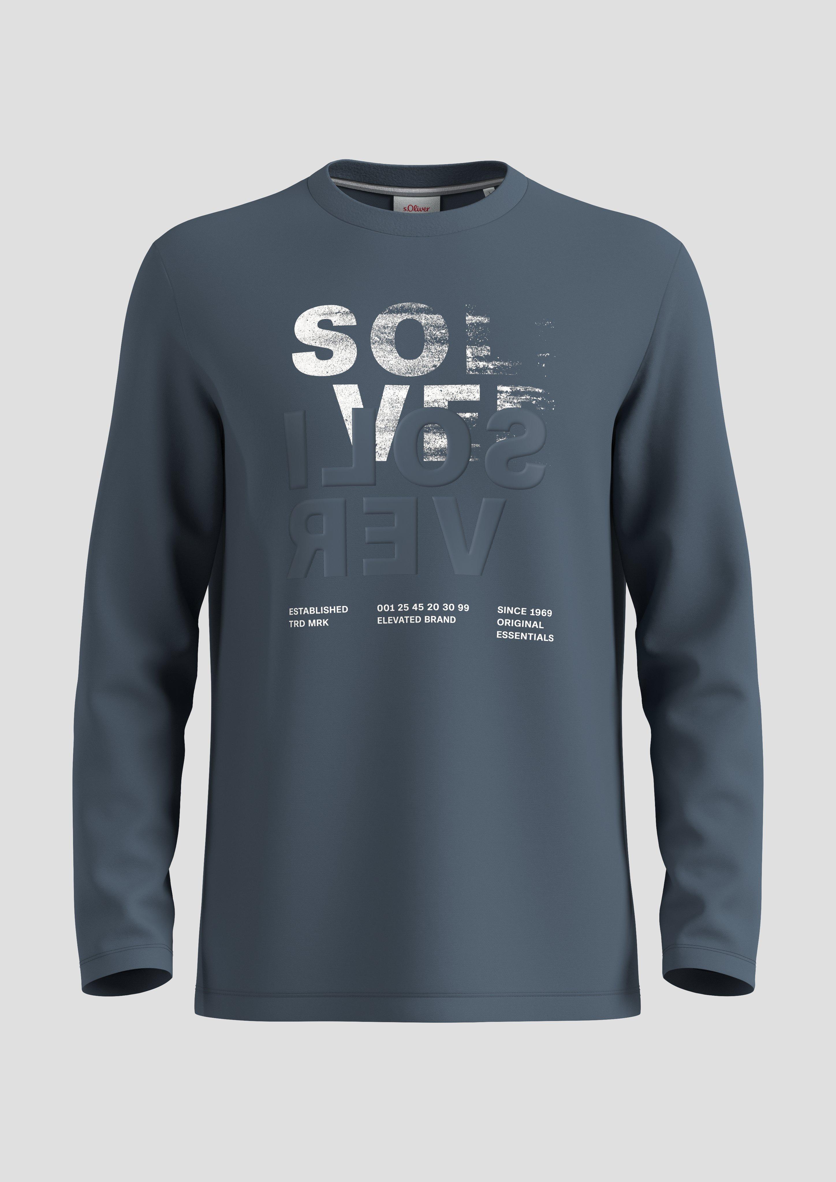 Longsleeve mit gummiertem Label-Print  2138671-57D1