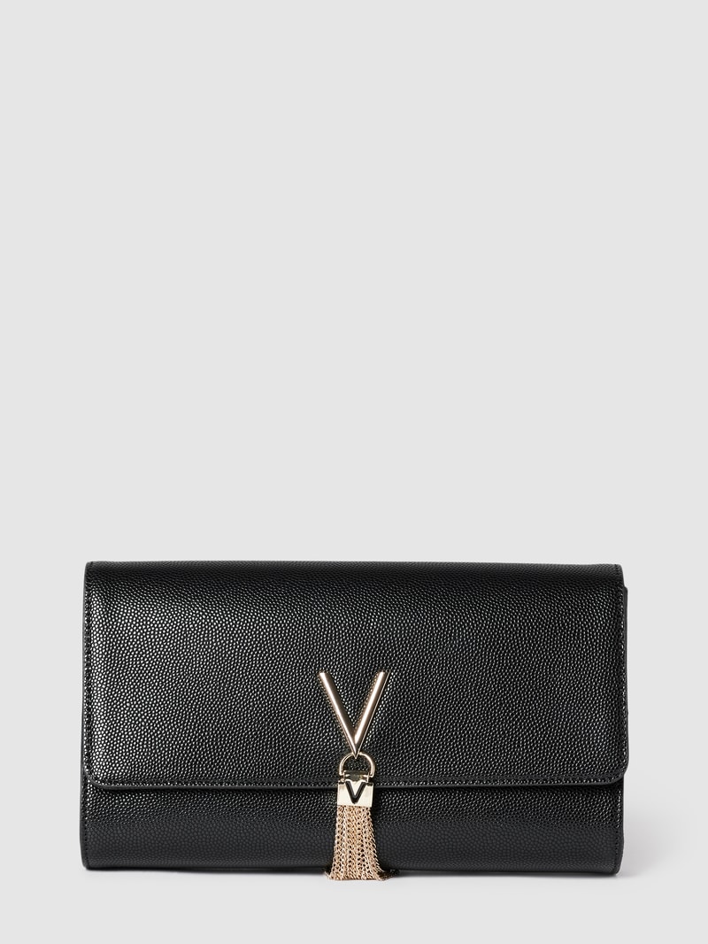 Clutch mit Strukturmuster in metallic Modell 'DIVINA' in schwarz