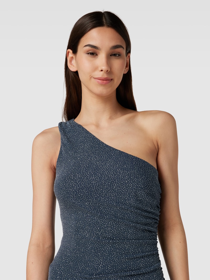 Abendkleid mit Effektgarn in graphit