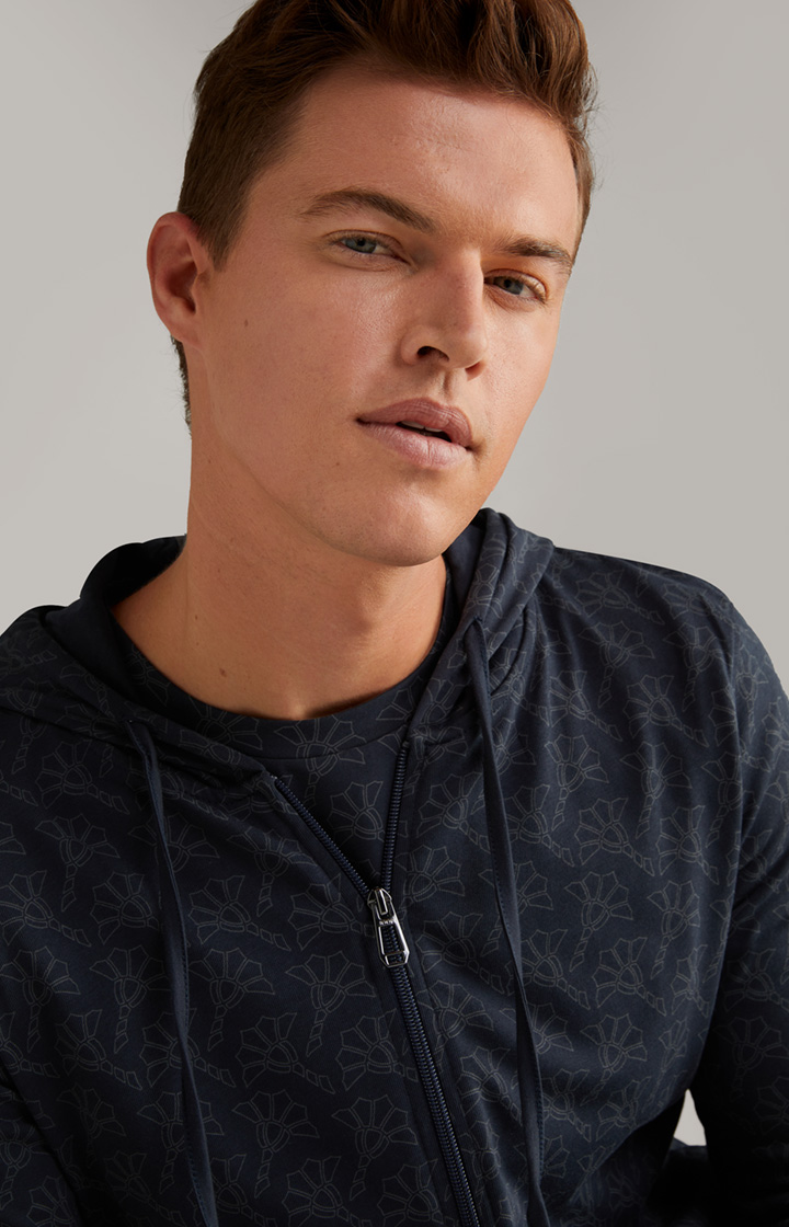 Loungewear Sweatjacke in Dunkelblau