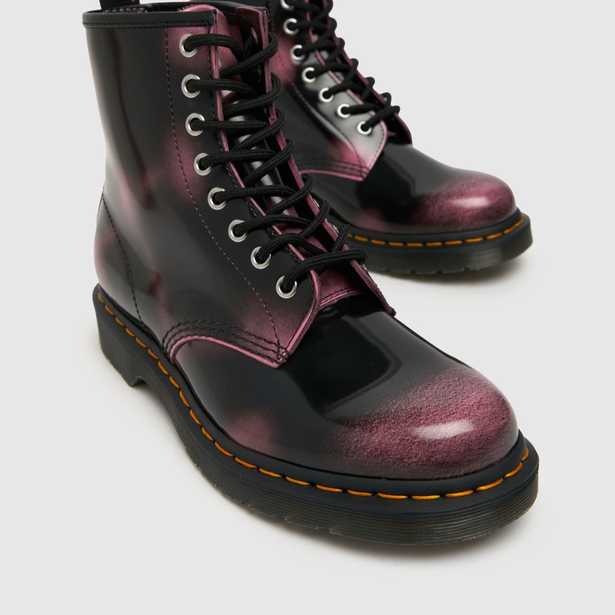 Dr Martens 1460 stövlar i svart och rosa