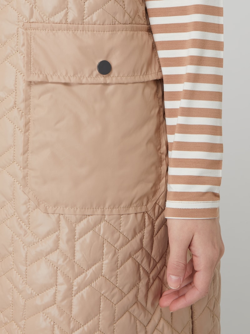 Steppweste mit Druckknopfleiste Modell 'Olena' in beige