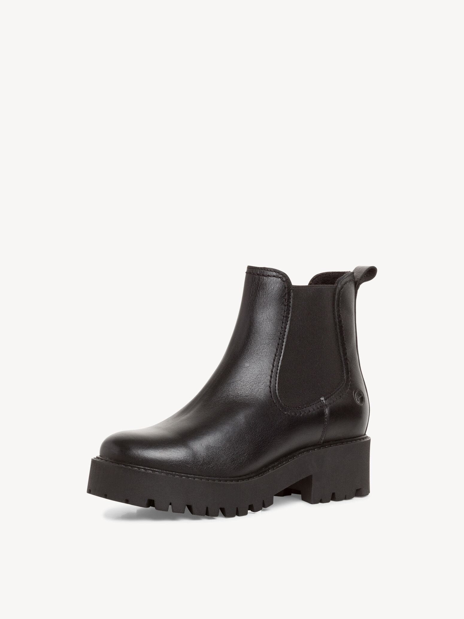 Bottine Chelsea en cuir - noir