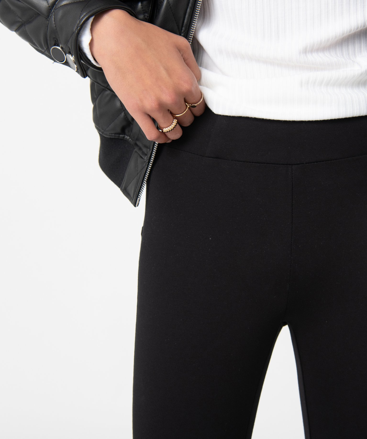 Legging femme uni effet push-up noir | GEMO