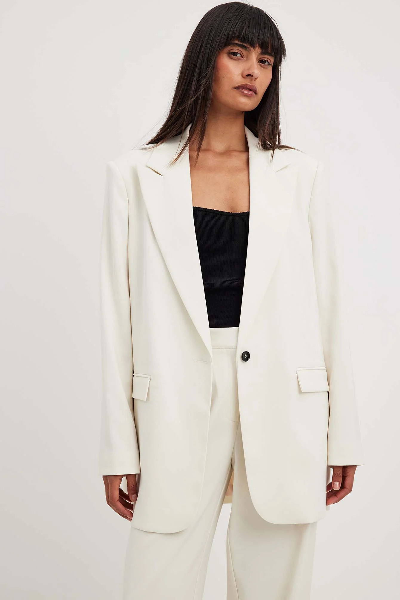 Oversized Blazer mit spitzem Revers