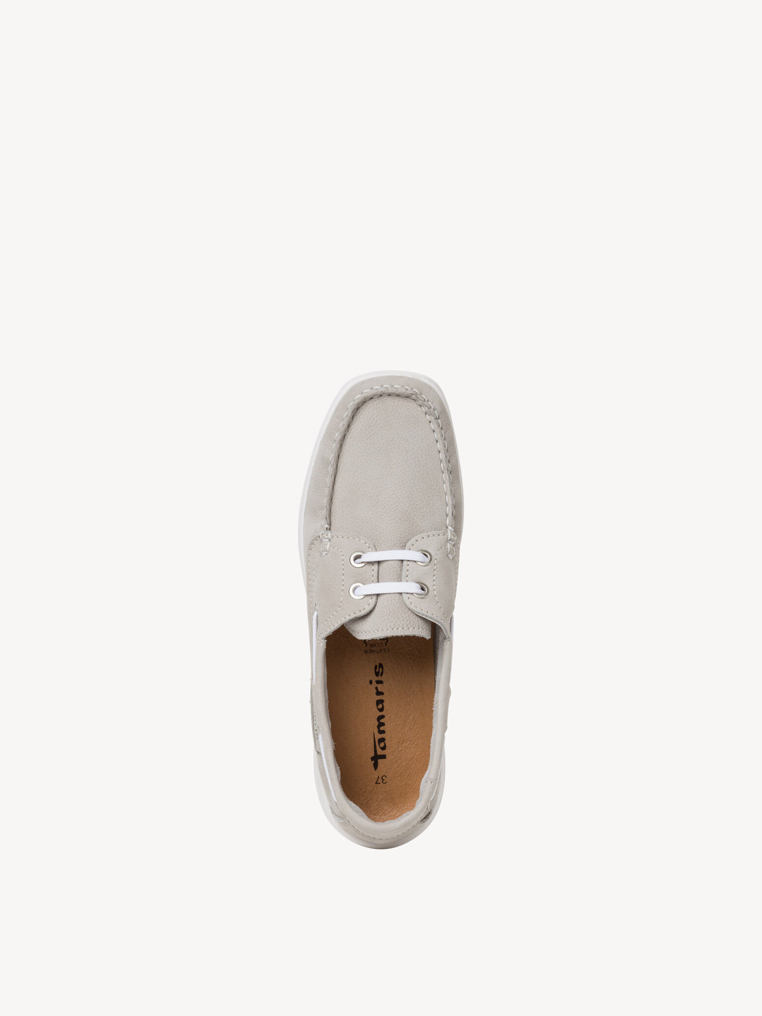 Mocassin en cuir - gris