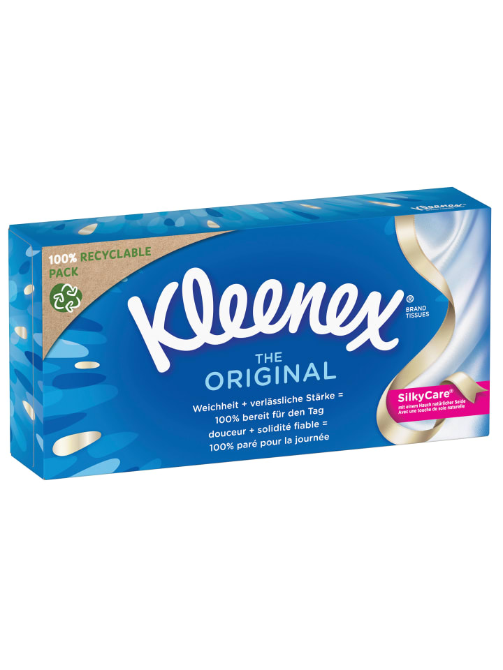 Kleenex Original Taschentücher-Box Kosmetiktücher 3-lagig Großpackung 24 x 72 Stk günstig kaufen onesize