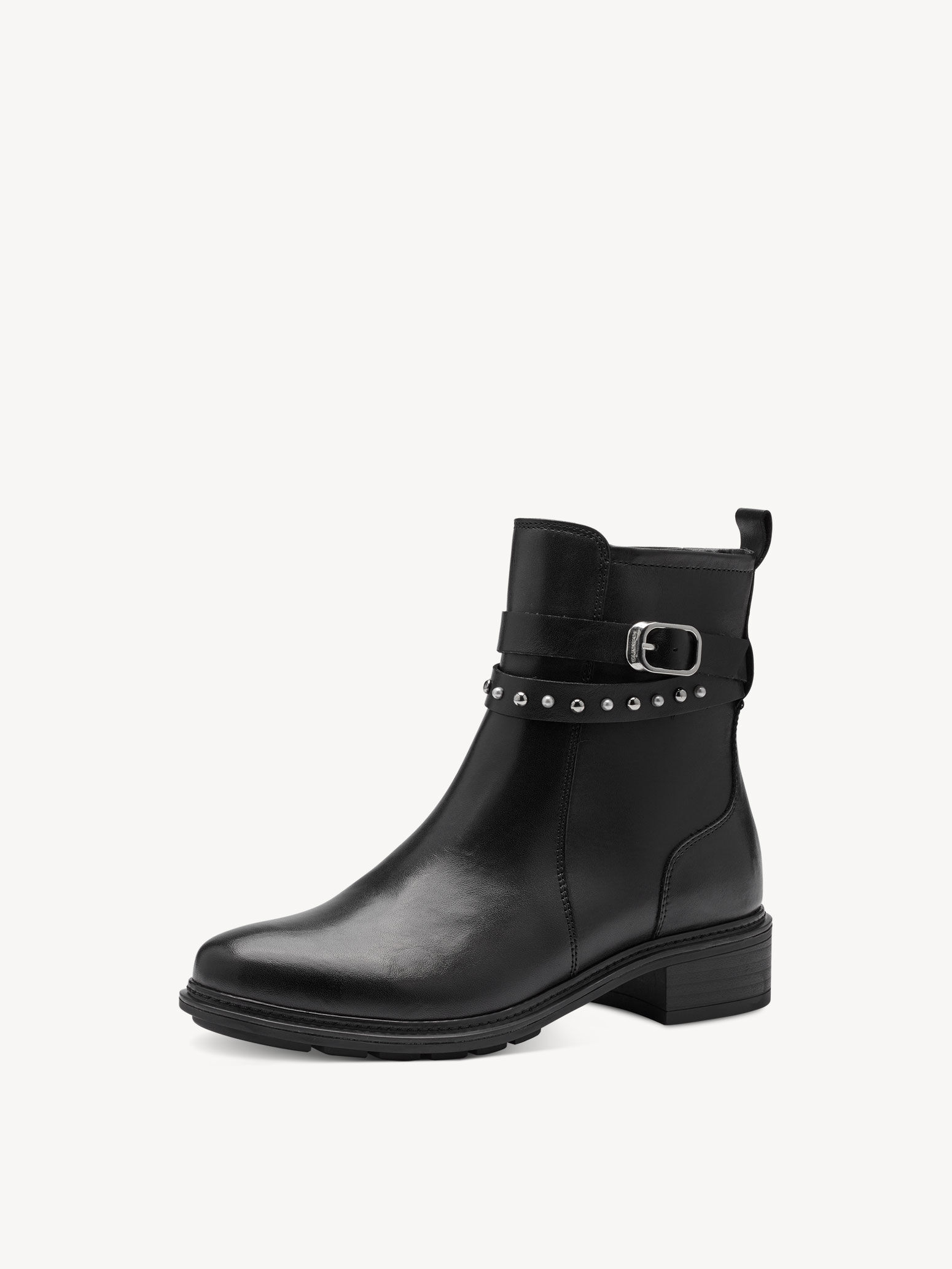 Bottine en cuir - noir