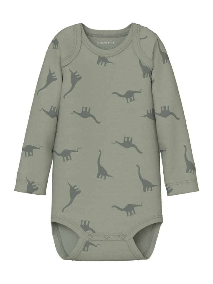 name it Baby Body langarm 3er Pack NBMBODY DINO in agave green günstig kaufen