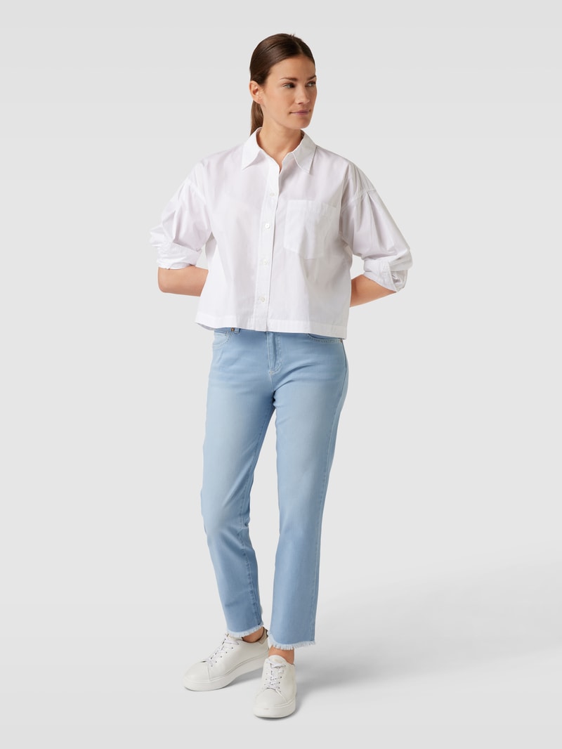 Cropped Jeans im 5-Pocket-Design Modell 'CLAIRE' in hellblau