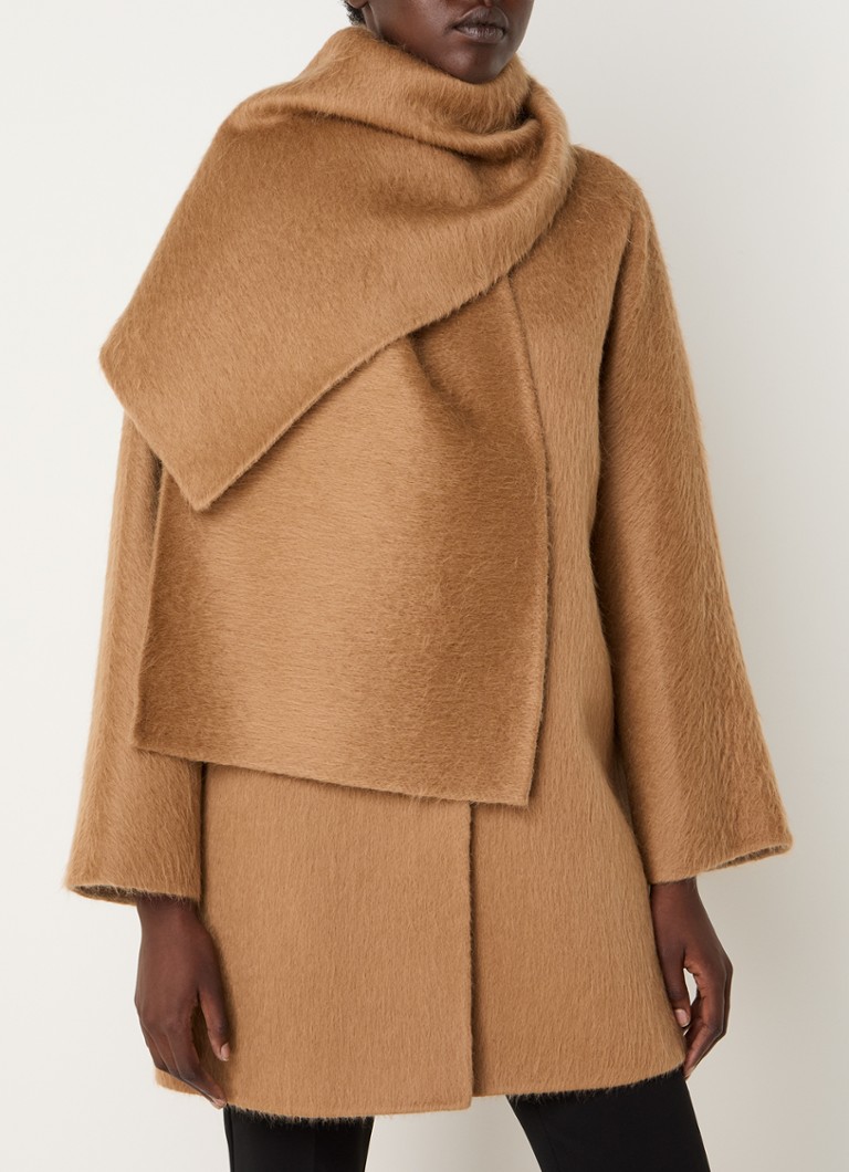 MaxMara Fiumana alpaka gyapjúkeverék kabát sálgallérral