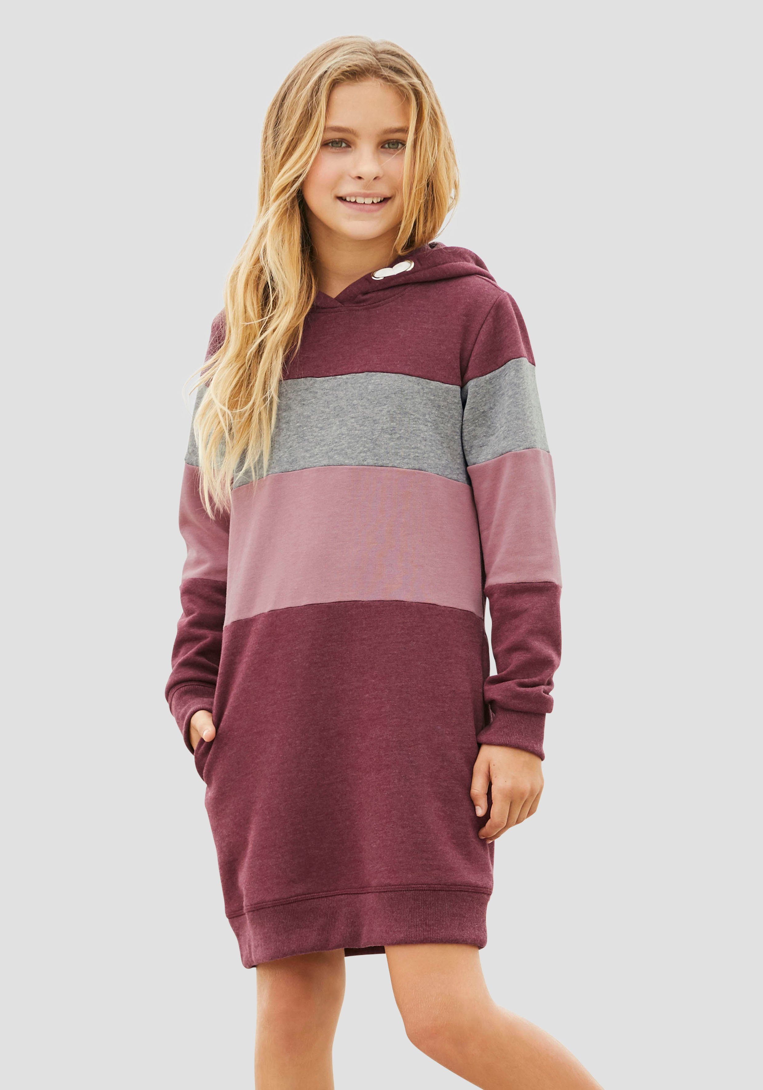 KIDSWORLD Sweatkleid mit Kapuze und Colorblocking