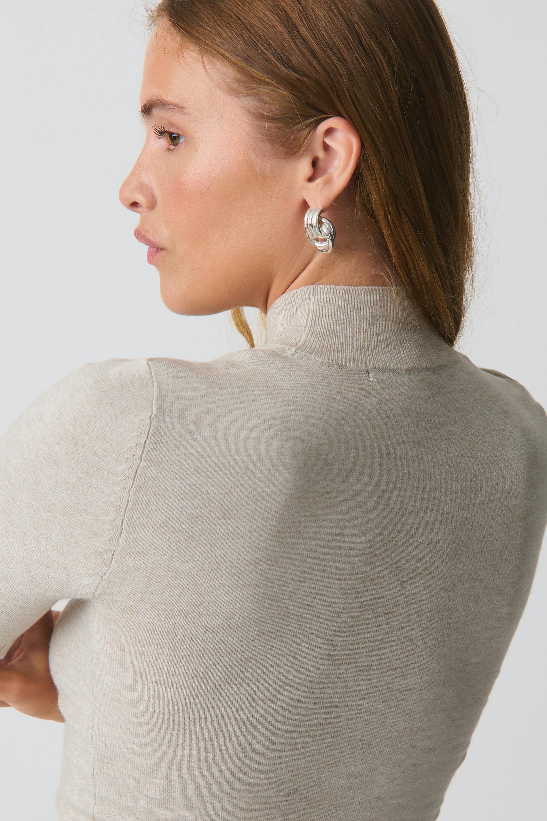 Knitted polo top