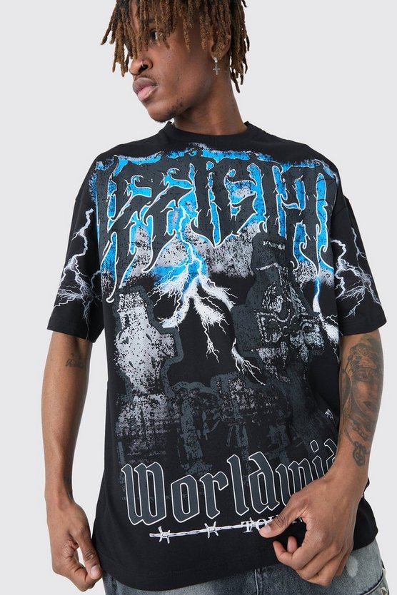 Tall Oversize T-Shirt mit Official Print