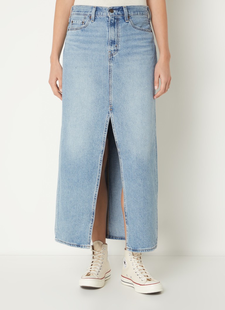 gonna lunga in denim Levi's con spacco