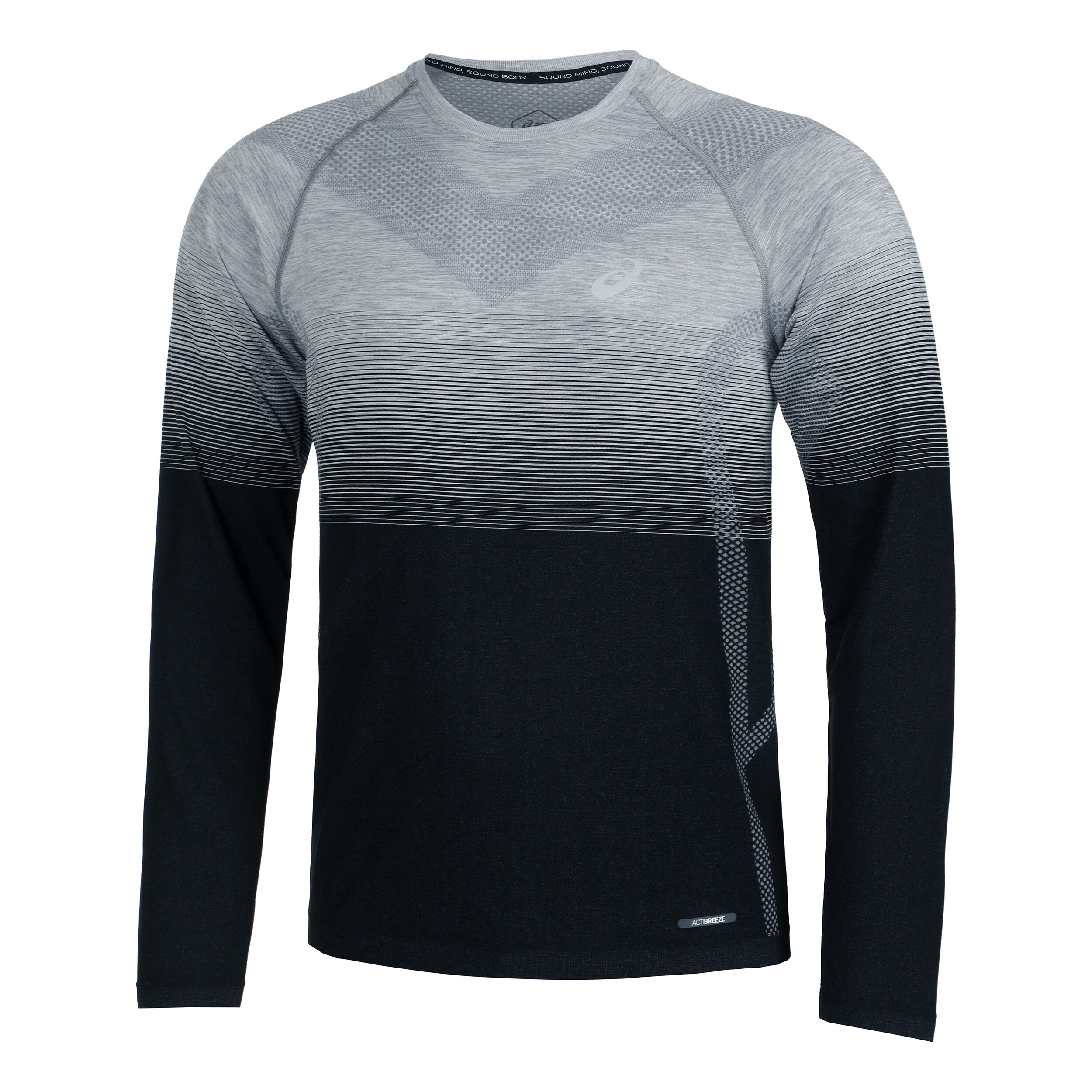 Seamless Lauftop Herren - Schwarz, Grau