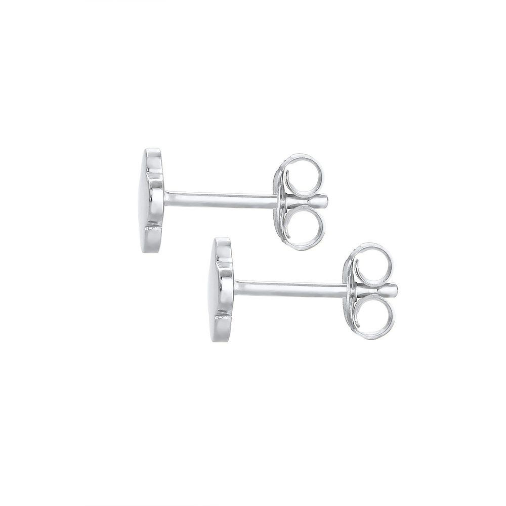 Elli Elli Boucles d'Oreilles Trèfle Basic Minimal Clous d'Oreille Femme - (925/1000) A Boucles d'oreilles