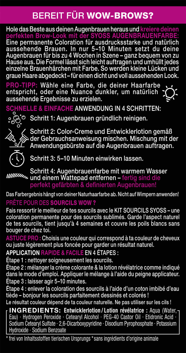 Augenbrauenfarbe Hellbraun 5-1, 17 ml