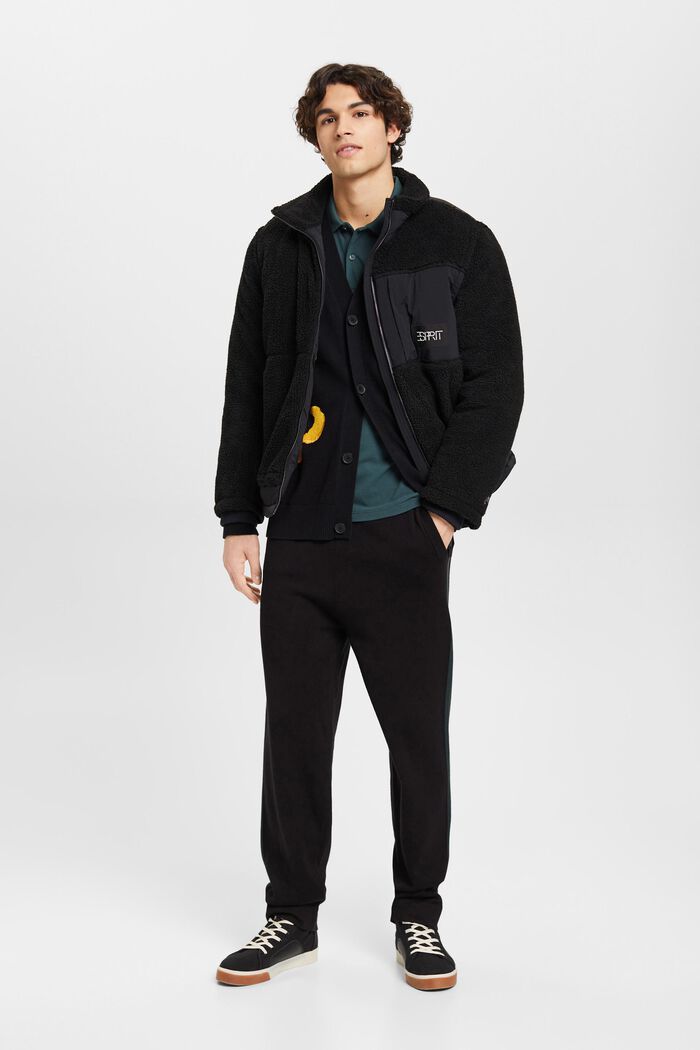 Sherpa-Jacke in abgenähtem Design