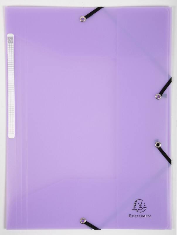 Exacompta Chromaline Pastel Dreiflügelmappe 55175E PP (Polypropylen) Gummiband 24 (B) x 0,2 (T) x 32 (H) cm Malve 25 Stück