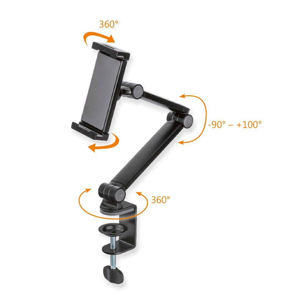 my wall HT33L Tablet-Halterung, (Packung, 1-Teilig, Vollbeweglicher Tischhalter für Tablets & Smartphones)