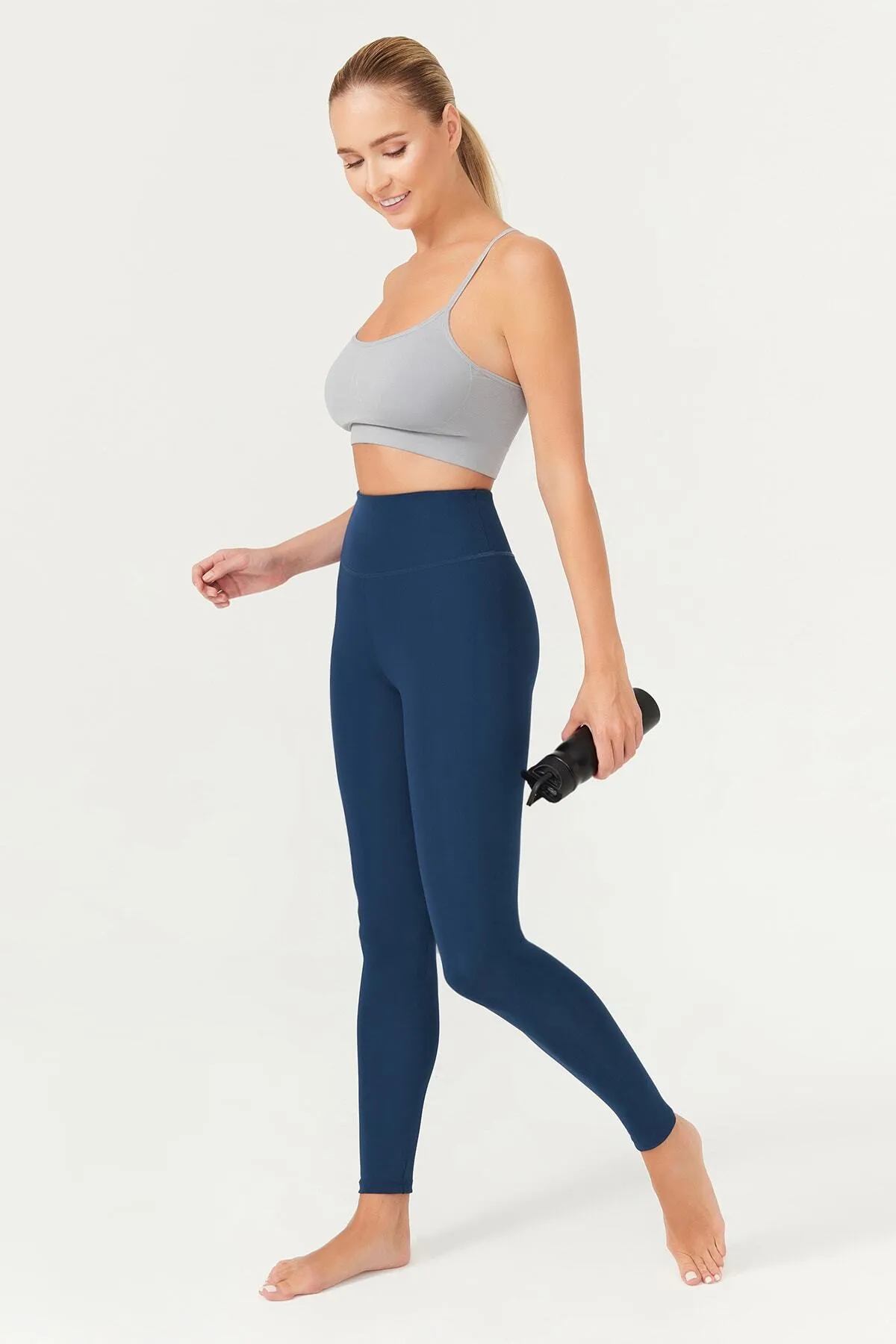 LOS OJOS  Marineblaue Sportstrumpfhosen mit hoher Taille – Basics