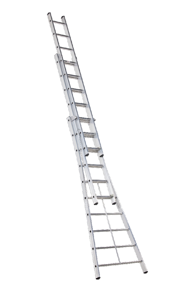 Altrex 515310 Kibo 3 dalių reforminės kopėčios, 3 x 10, medinės