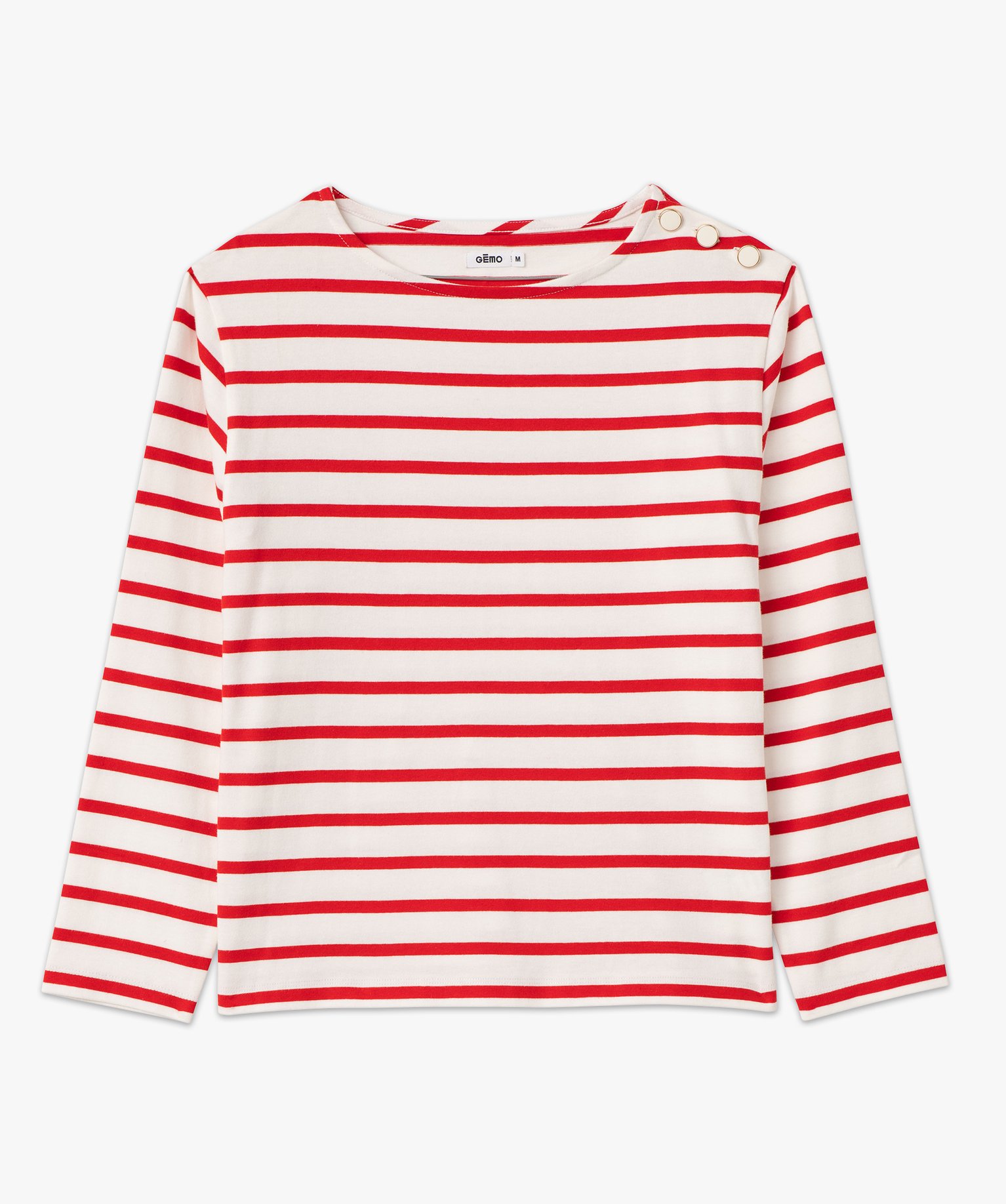 Tee-shirt rayé à manches longues femme raye | GEMO