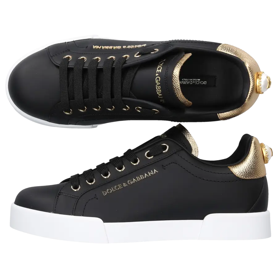 Dolce & Gabbana - Sneaker low PORTOFINO Nappaleder - schwarz