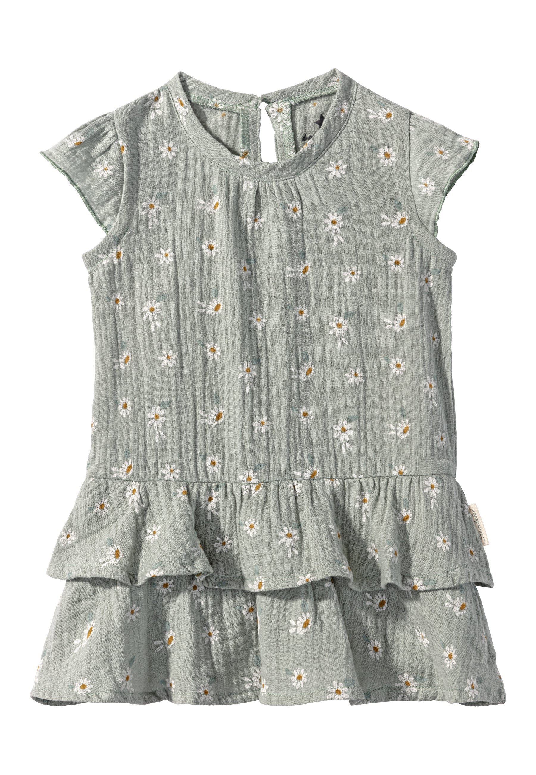Babykleid bedruckt mit Gänseblümchen in versch. Farben