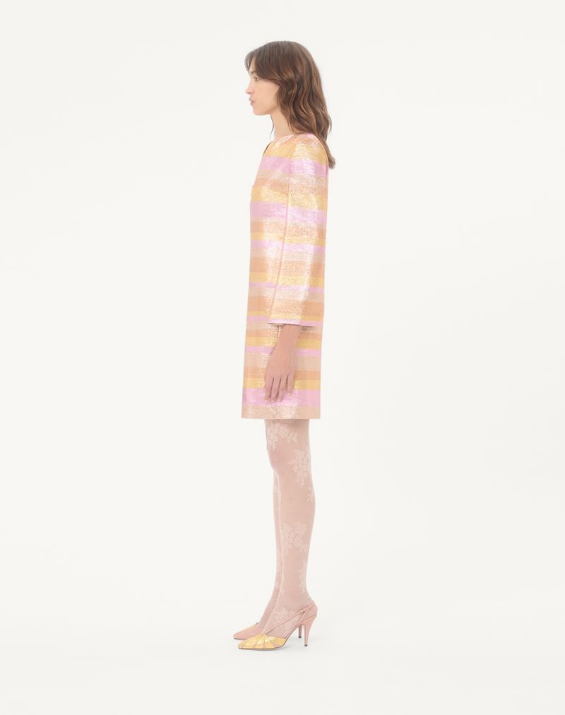 Vestido curto Lumiere Nocturne Barre em lurex