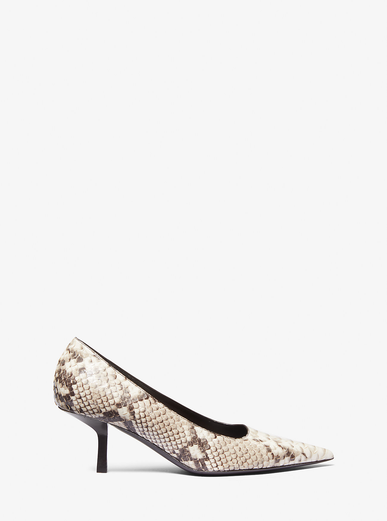 Frankie Python Preget Skinnpumps - NATURLIG