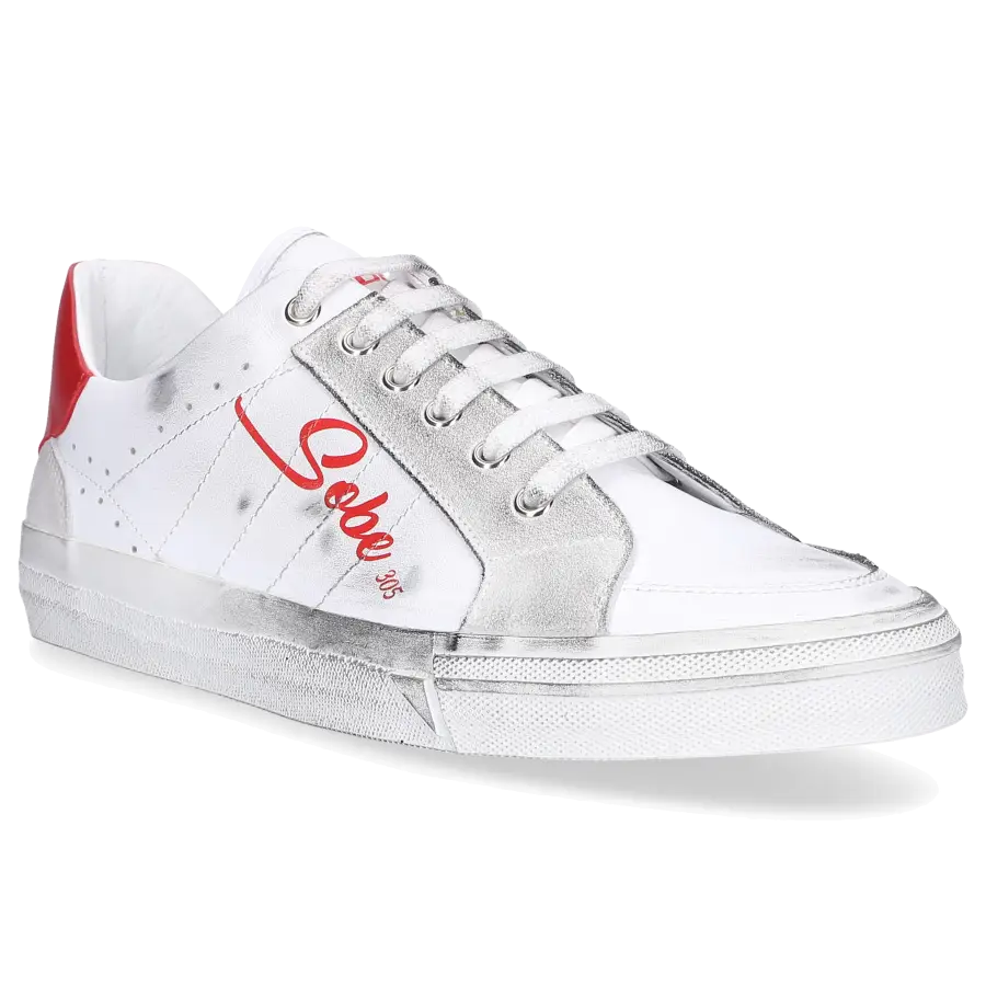 305 SOBE - Sneaker low LAKERS Nappaleder - weiß