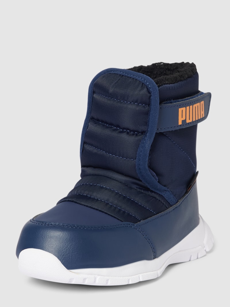 Stiefel mit Teddyfutter Modell 'NIEVE' in marineblau