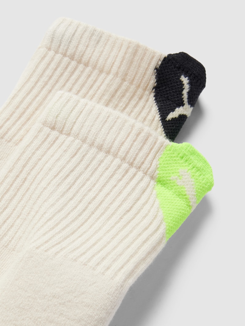 Socken mit Label-Details im 2er-Pack in offwhite