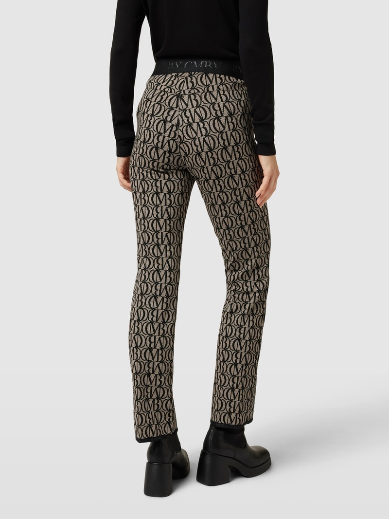 Hose mit Allover-Logo-Muster Modell 'RANEE' in schwarz