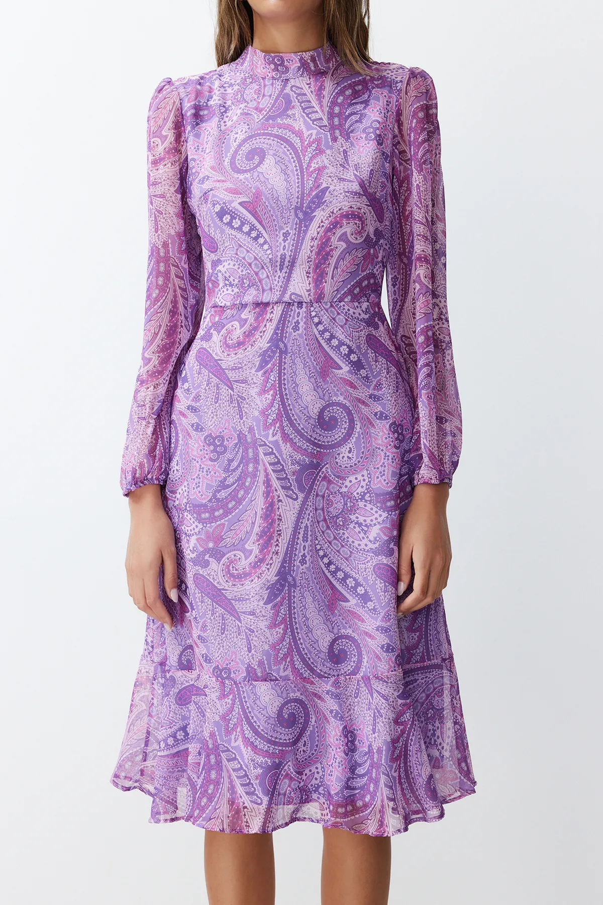 Trendyol Collection  Lila Schalmuster TWOAW23EL01436