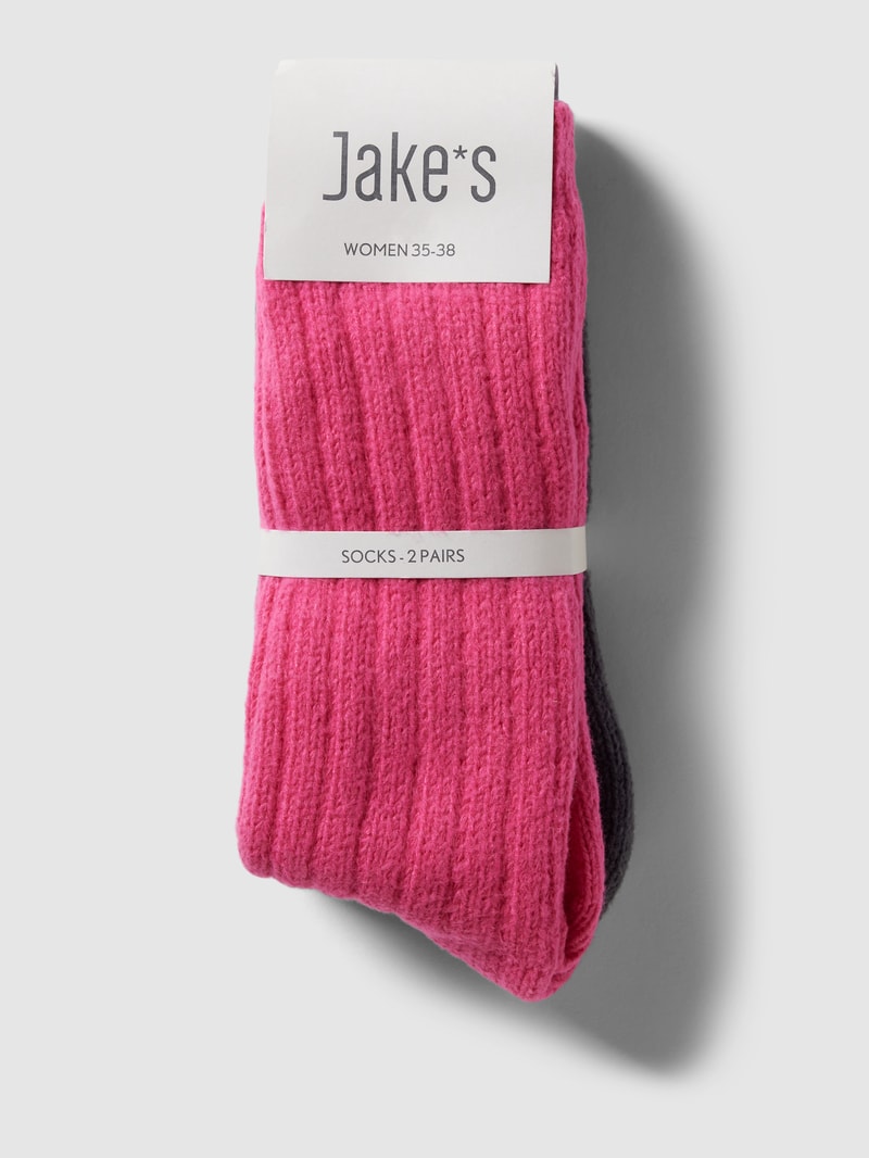 Socken mit geripptem Abschluss in pink